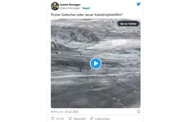 Un video del glaciar esquiable de Hintertux derritiéndose es un error de Greenpeace