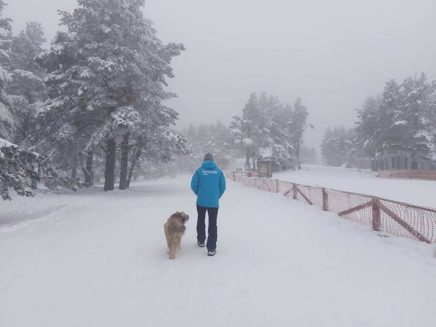 Caminando nieve Santa Inés esqui Soria