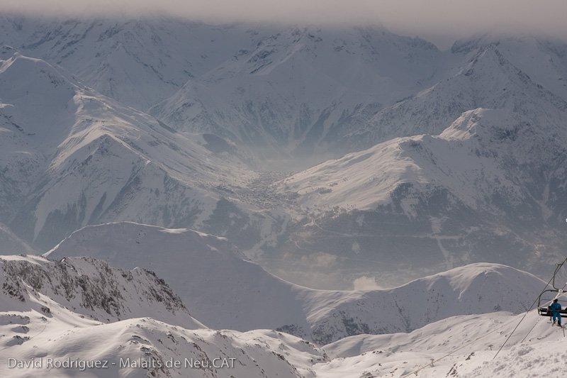 Les 2 Alpes vistos des de la pista Glacier