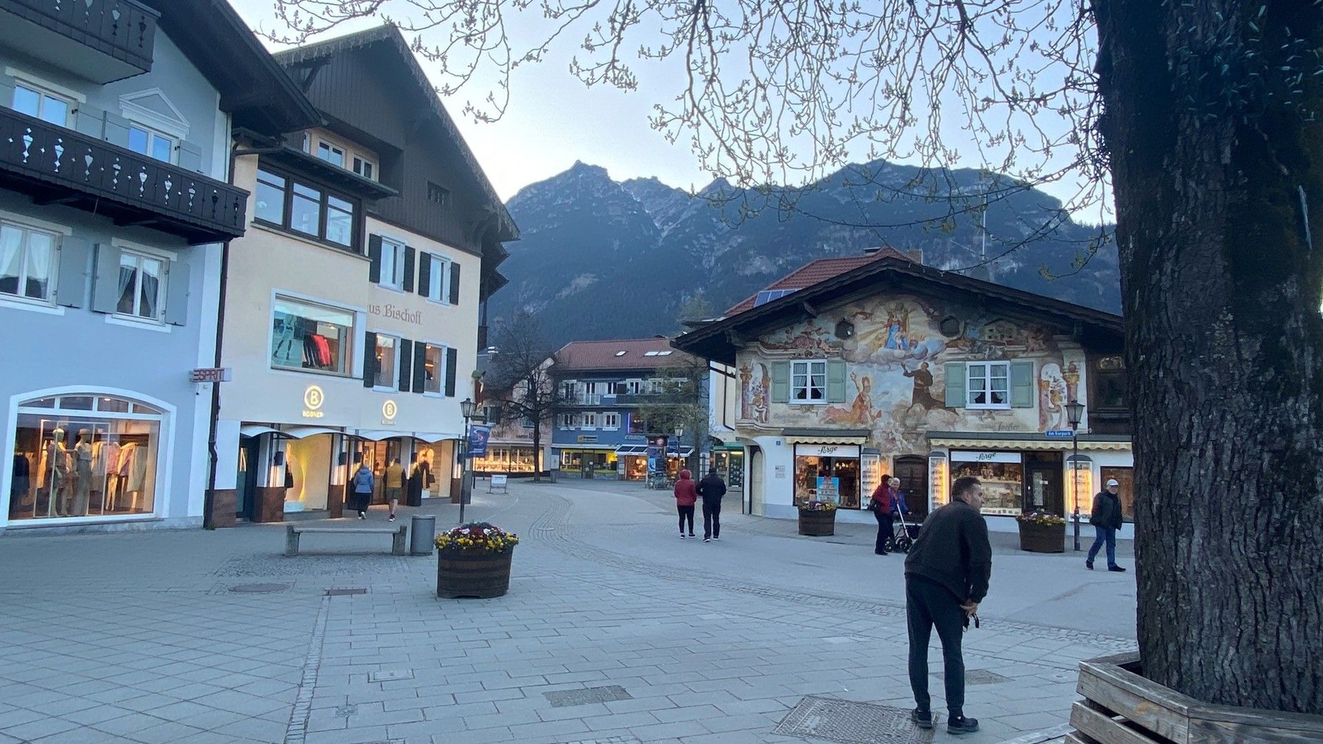Plaza central de Garmisch.