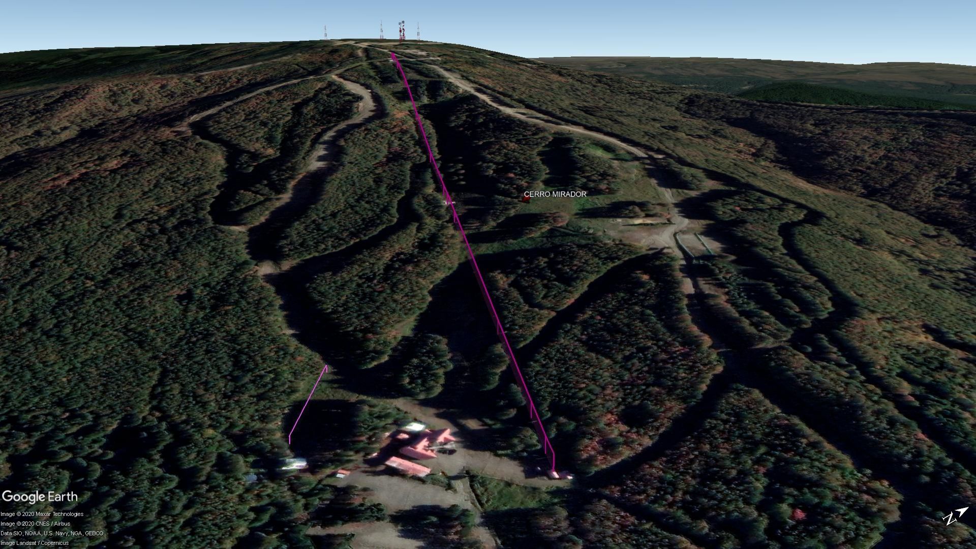 Vista Google Earth Cerro Mirador 2020