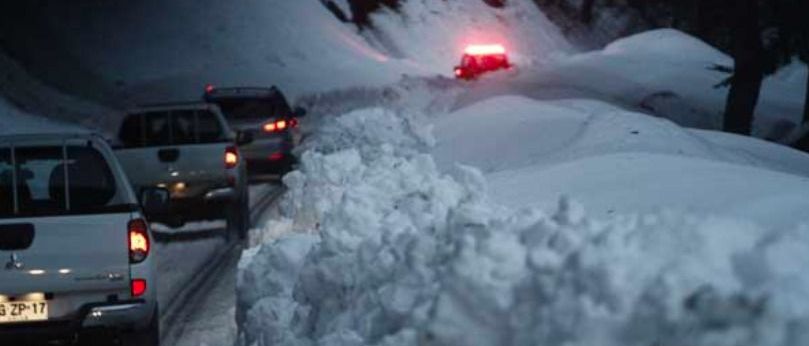 Nieve provocó gran congestión en sector Nevados de Chillán - Las Trancas