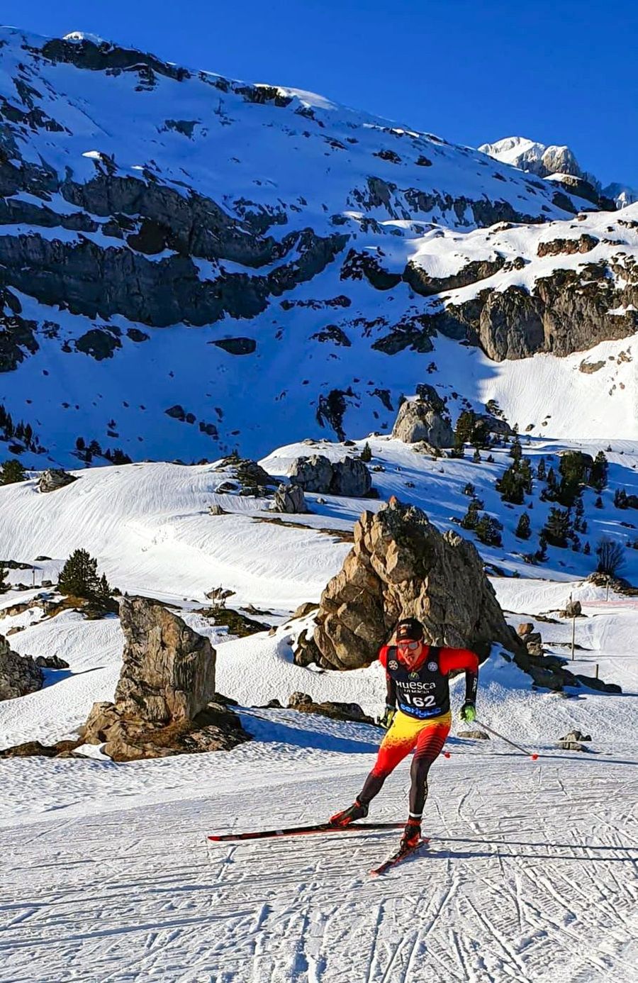 Esquiadores del Cuerpo de esqui de montaña del ejercito español