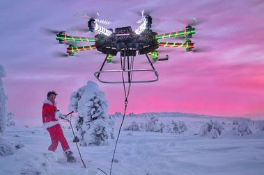 Amazon patenta un dron capaz de arrastrar esquiadores pista arriba