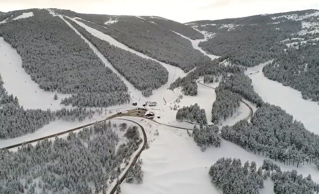 Vista aérea de la estación de esquí del Port del Comte