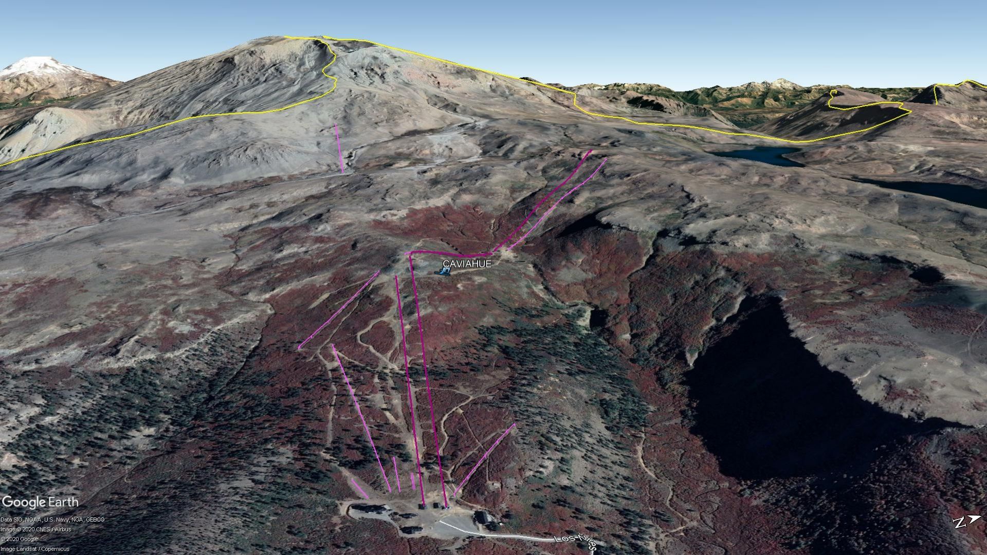 Vista Google Earth Caviahue  2020