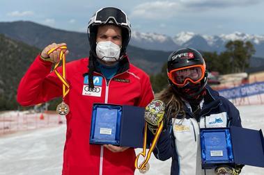 Núria Pau y Quim Salarich, Campeones de España Absolutos de Slalom en Espot