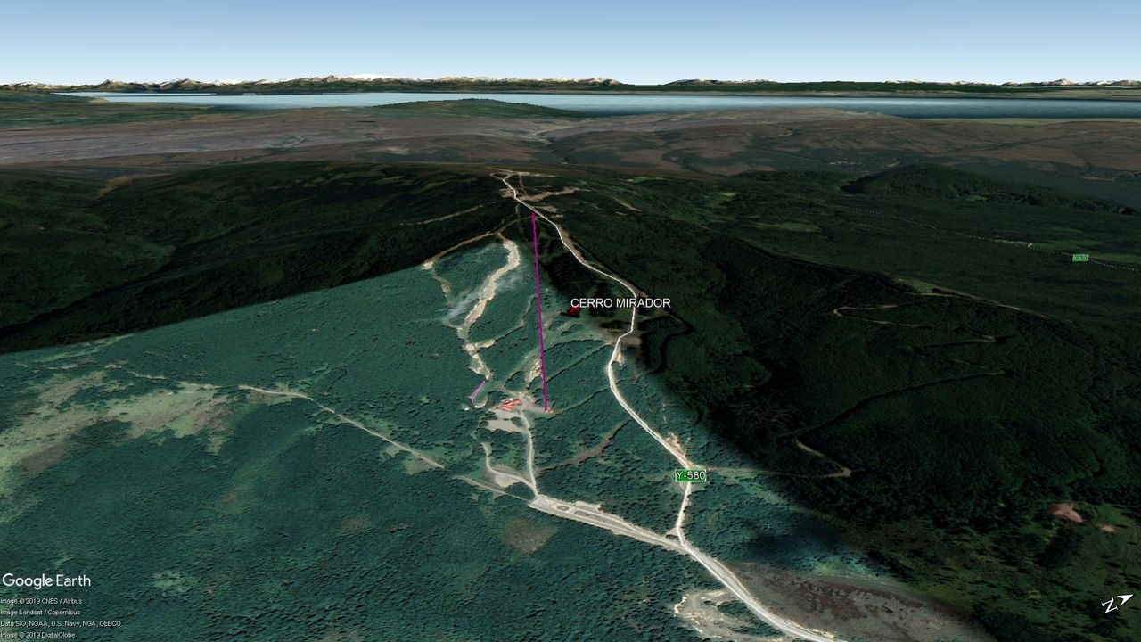 Vista Google Earth Cerro Mirador 2019