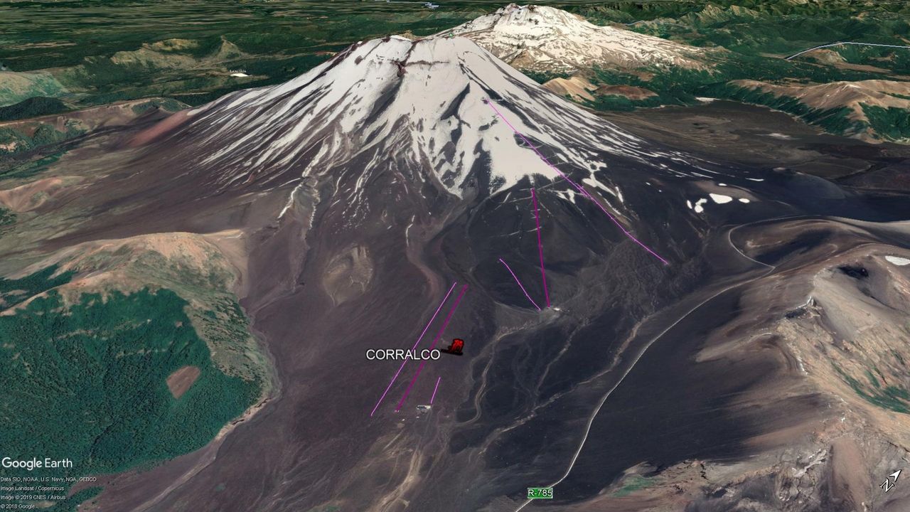 Vista Google Earth Corralco 2019