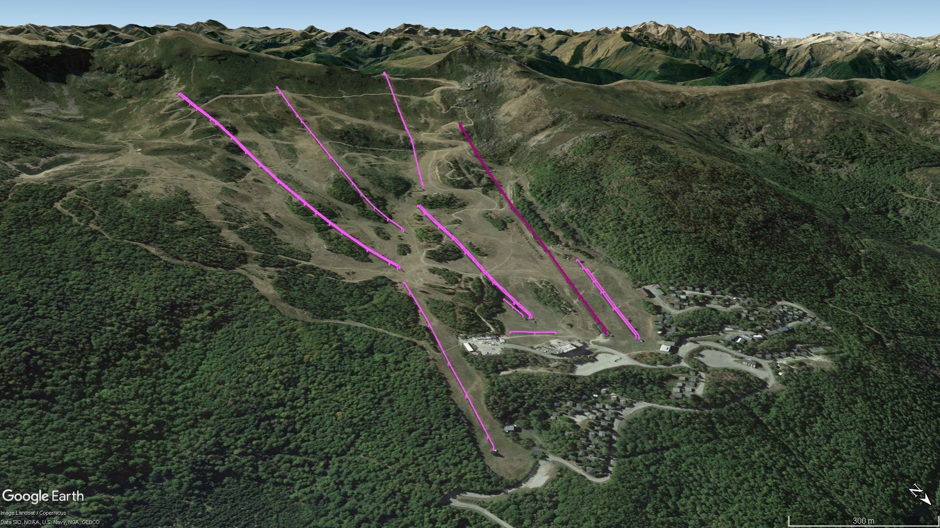 Vista Google Earth Pro Monts d'Olmes Temporada 2023/24