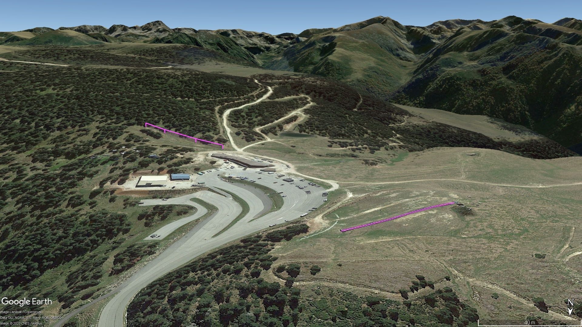 Vista Google Earth Pro Plateau de Beille Temporada 2023/24