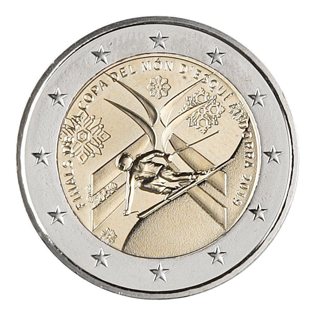 Moneda de 2 euros de Copa del Mundo de Grandvalira