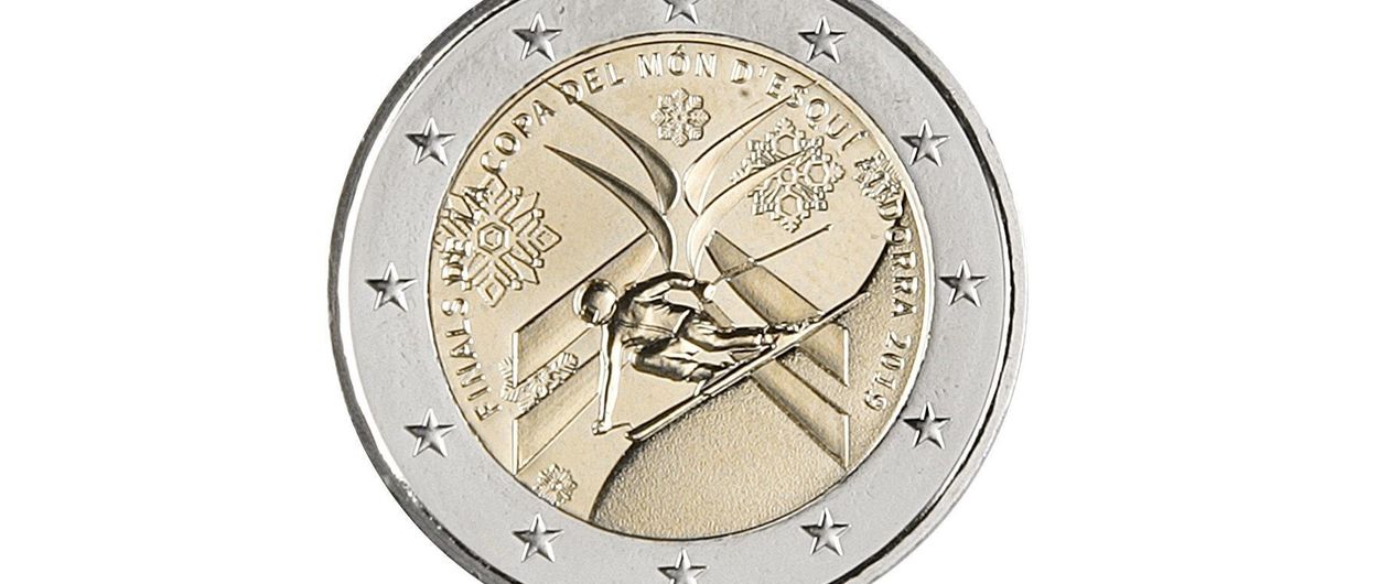 Nueva moneda de 2 euros andorrana con las Finales de Copa del Mundo en Grandvalira