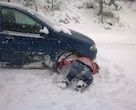 Conduce seguro sobre nieve