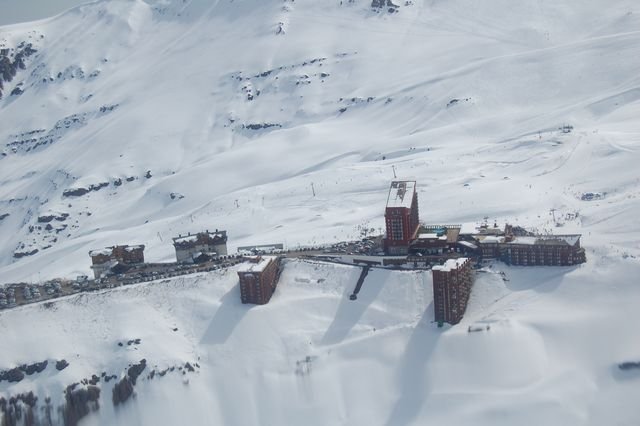Vista aérea de Valle Nevado
