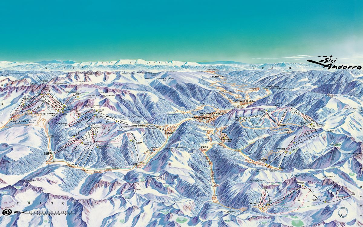 mapa de esqui andorra ski andorra