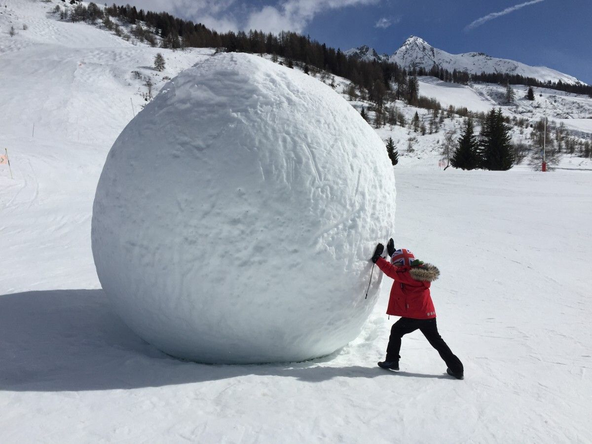 Pedazo de bola de nieve