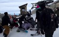 Gran pelea en Lee Canyon Ski por colarse en la fila única del telesilla