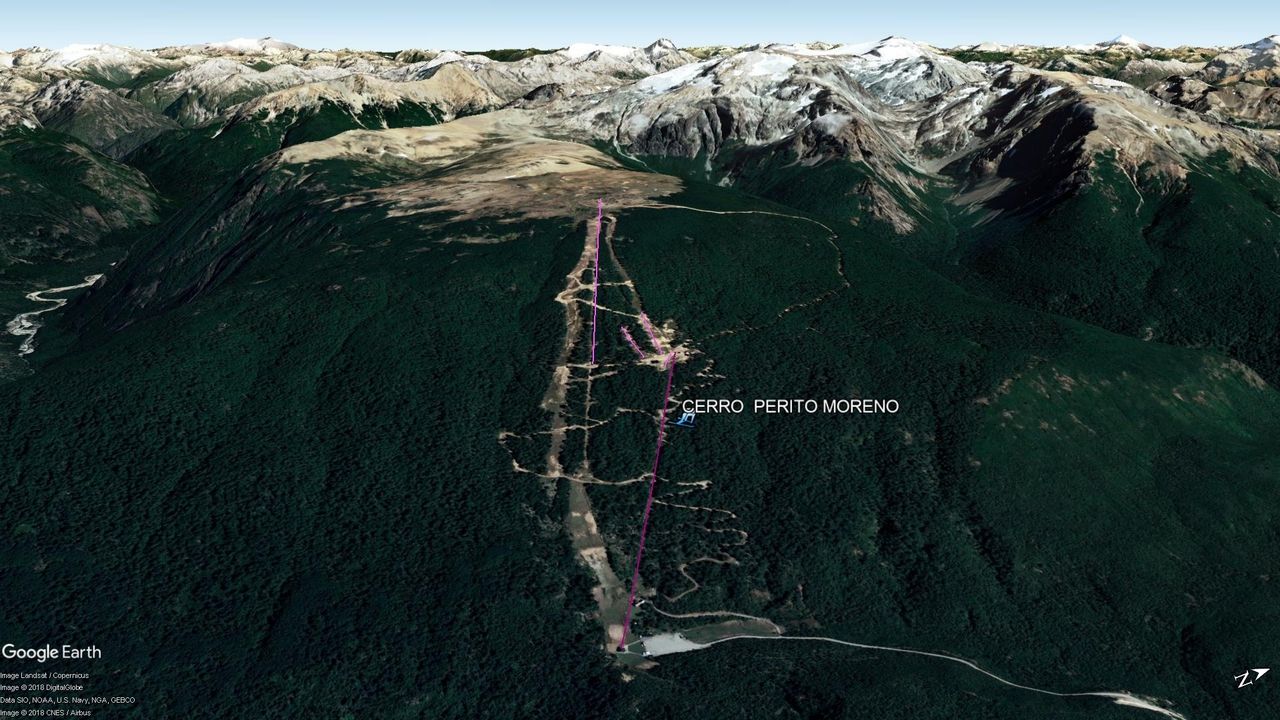 Vista Google Earth Cerro Perito Moreno  2018