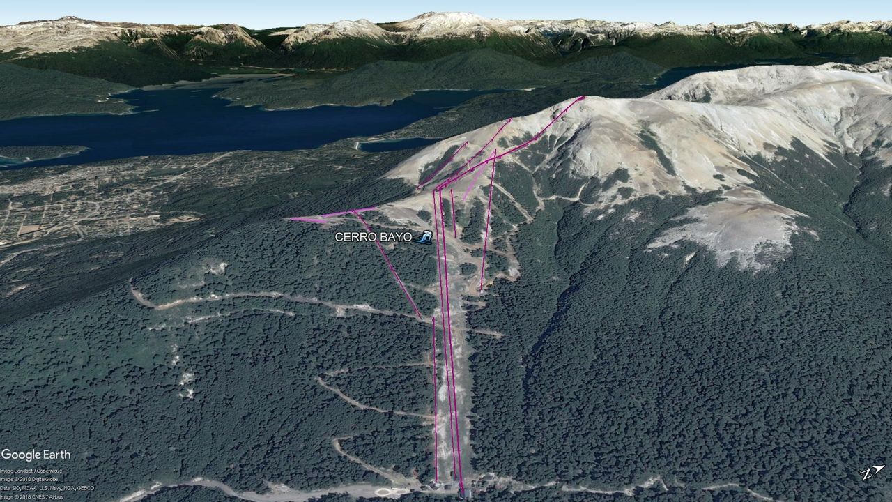 Vista Google Earth Cerro Bayo  2018