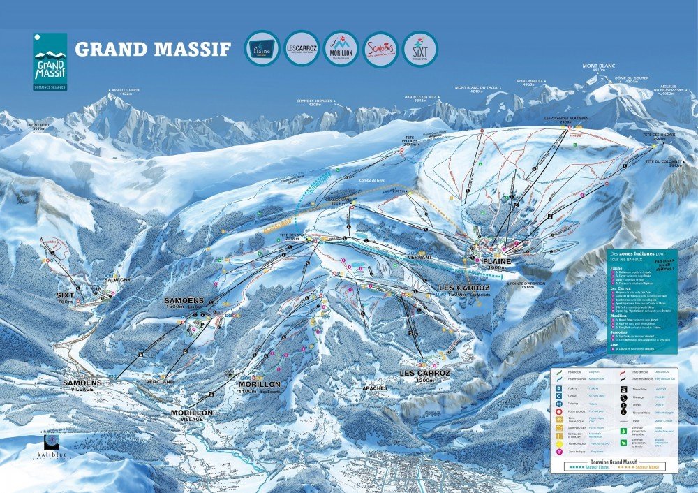 Plano de pistas de Grand Massif