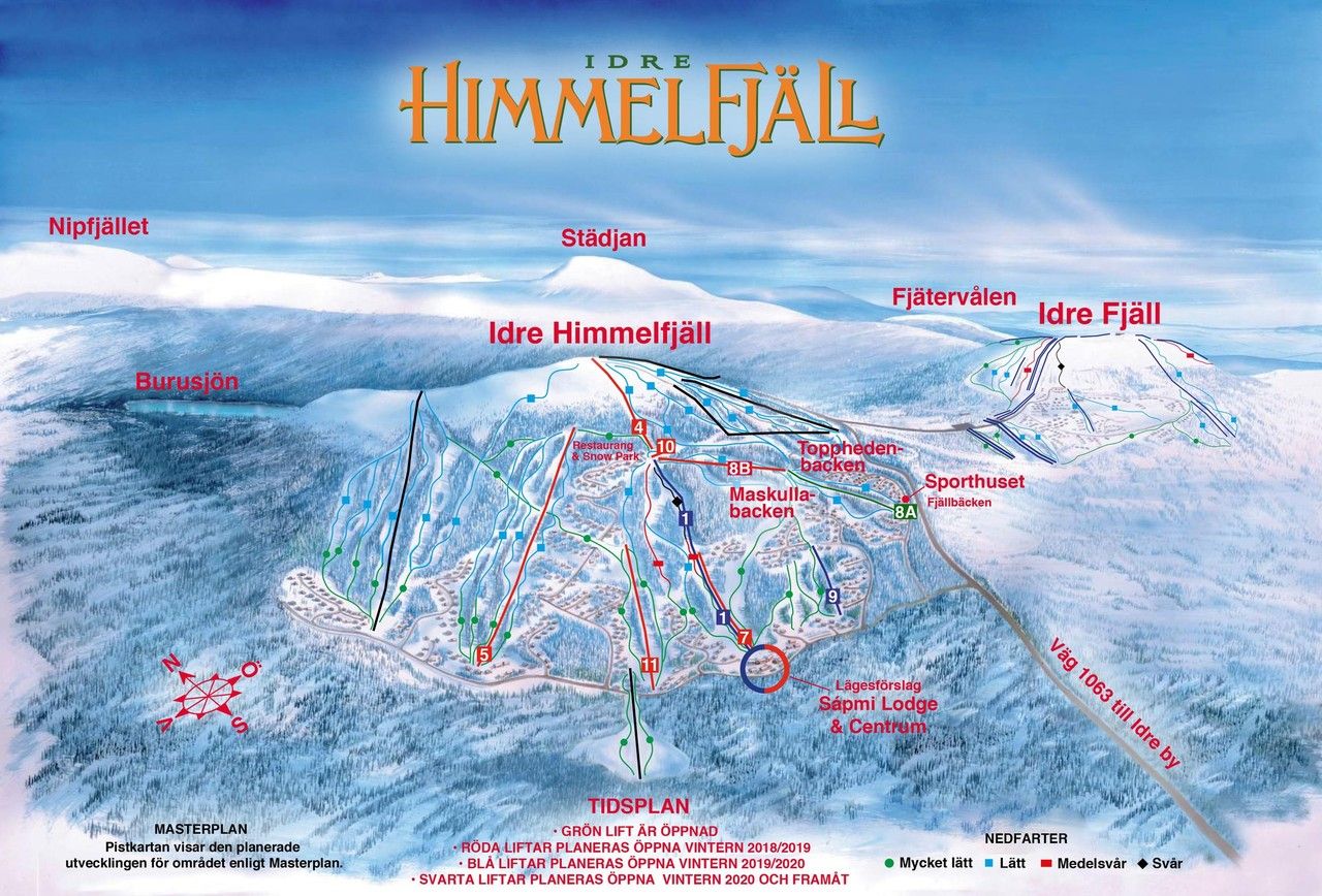 Plan de pistas de Idre Himmelfjäll