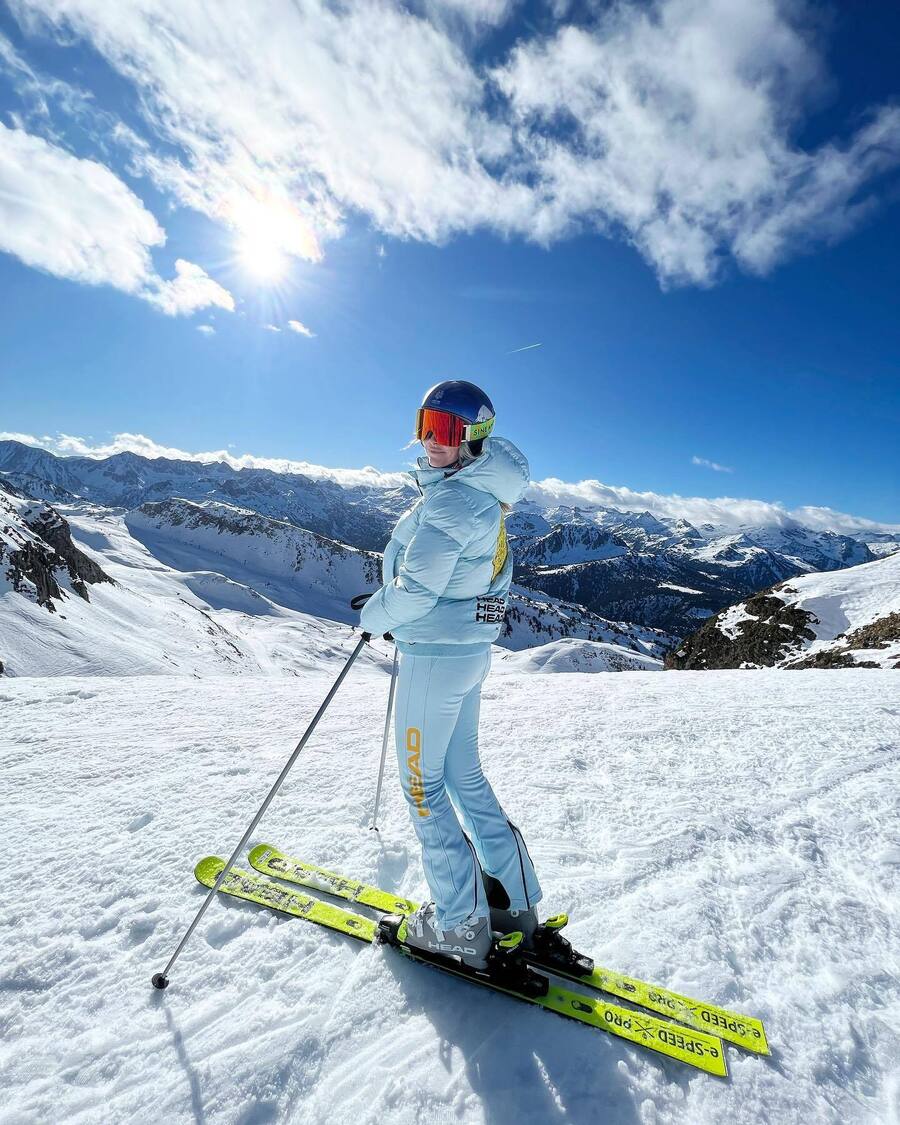 Lindsey Vonn esquiando en Baqueira Beret