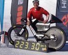 223 km/h: Record de velocidad en bicicleta sobre nieve