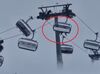 Pesadilla de dos esquiadores en un telesilla de Aosta zarandeado por el viento