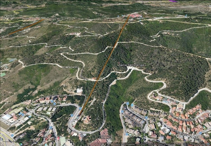 Vista Google Earth Funicular Tibidabo