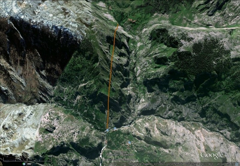 Vista Google Earth Funicular de Bulnes