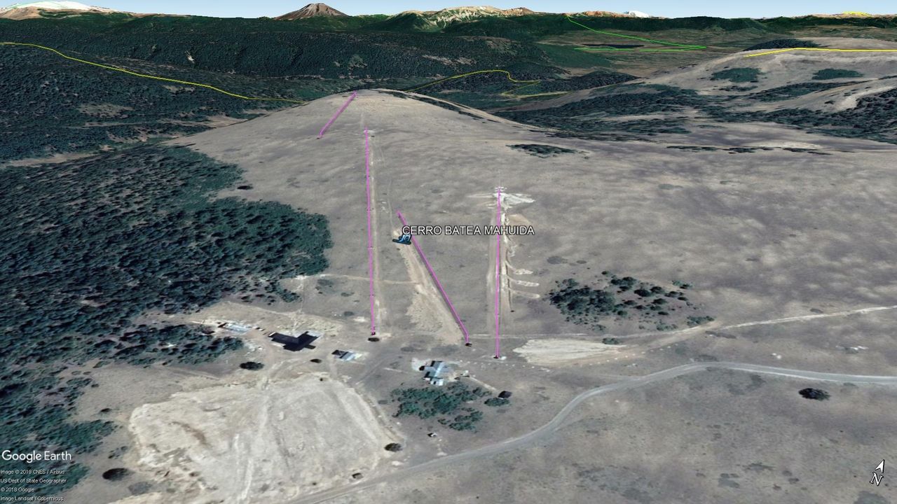 Vista Google Earth Cerro Batea Mahuida 2019