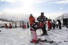 Volvió a nevar en las pistas de esquí en Huesca
