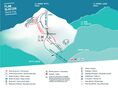 mapa de pistas de esquí de verano en Tignes