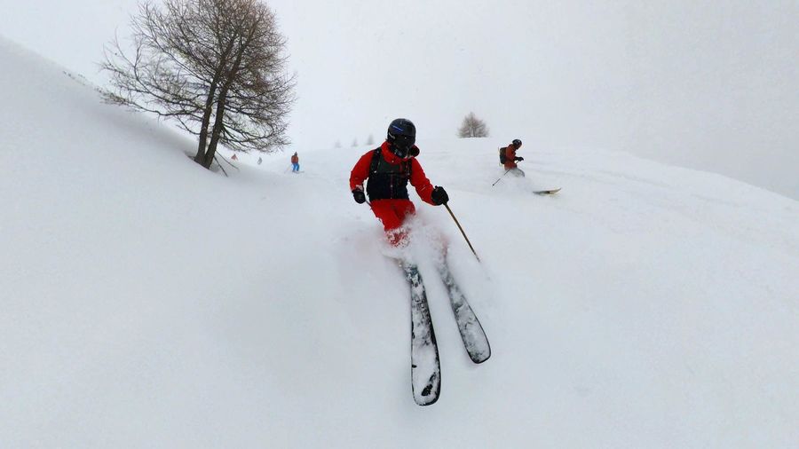 Esquiando en grupo