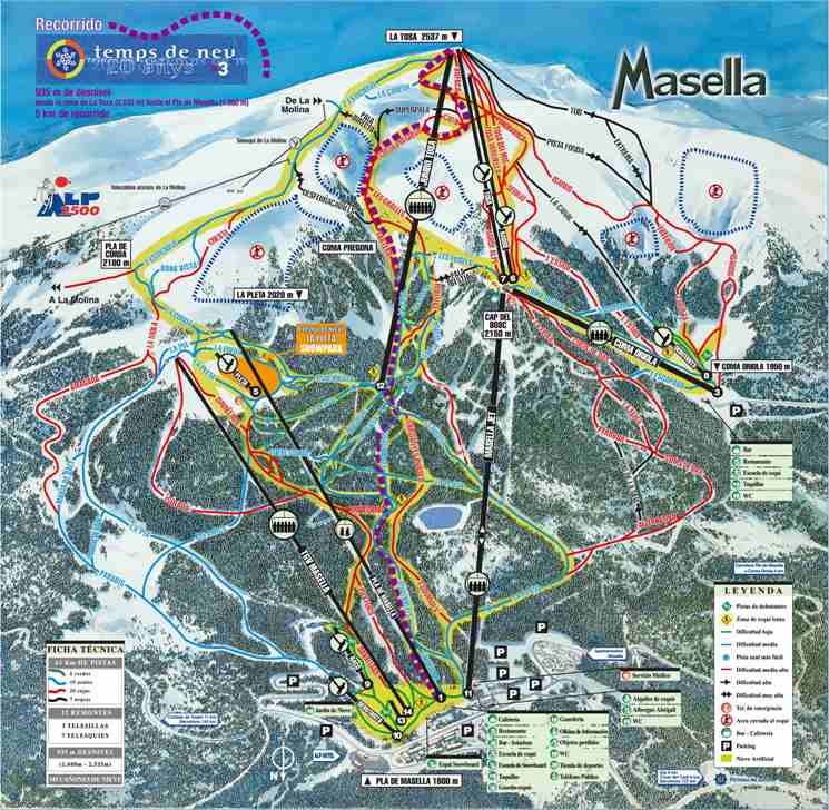 Plano de pistas de Masella 05-06