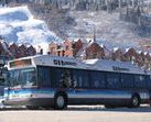 Buses ecológicos para subir a la estacion de esquí de Aspen