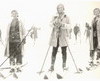 Cuatro señoritas esquiadoras en los tiempos heroicos de Candanchú en 1930