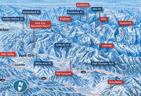 Utah Ski Map