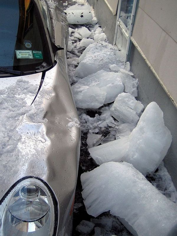 Porsche bajo la nieve