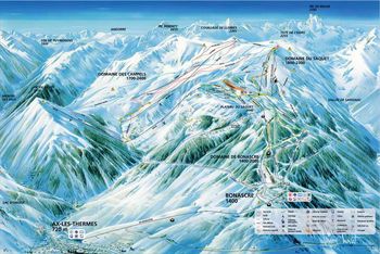 Plano de pistas de Ax les Thermes Ski